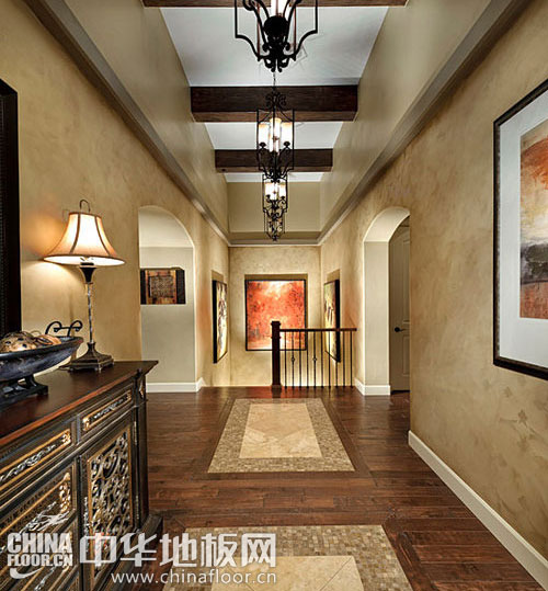 当地板遇到瓷砖 木地板装修混搭无边界