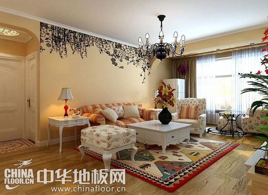 客厅木地板装修效果图