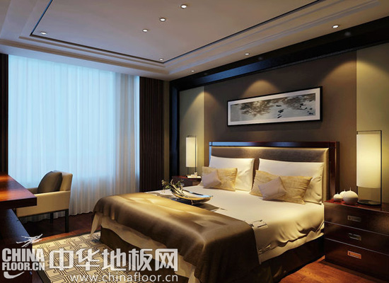 高品质睡眠房 现代卧室实木复合地板搭配案例(图)_新闻眼