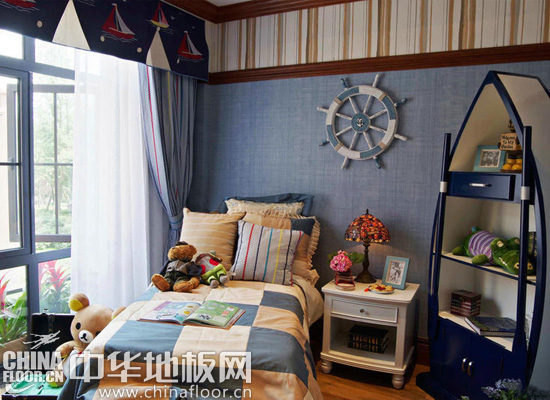 海军风儿童房装修 实木地板带来美好童年(图)
