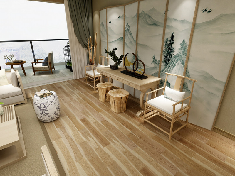 富得利地板-欧橡SU1效果图