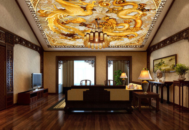 圣菲林地板 3D幻影-九龙蟠顶木地板装修效果图