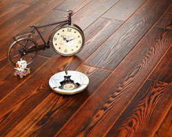 燕泥地板-炭化白腊木