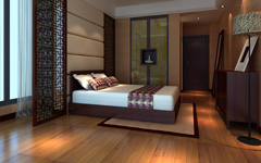 好运地板-中式卧室--柚木2701